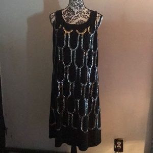 Beautiful Stunning. Black with Silver Sequin Dress